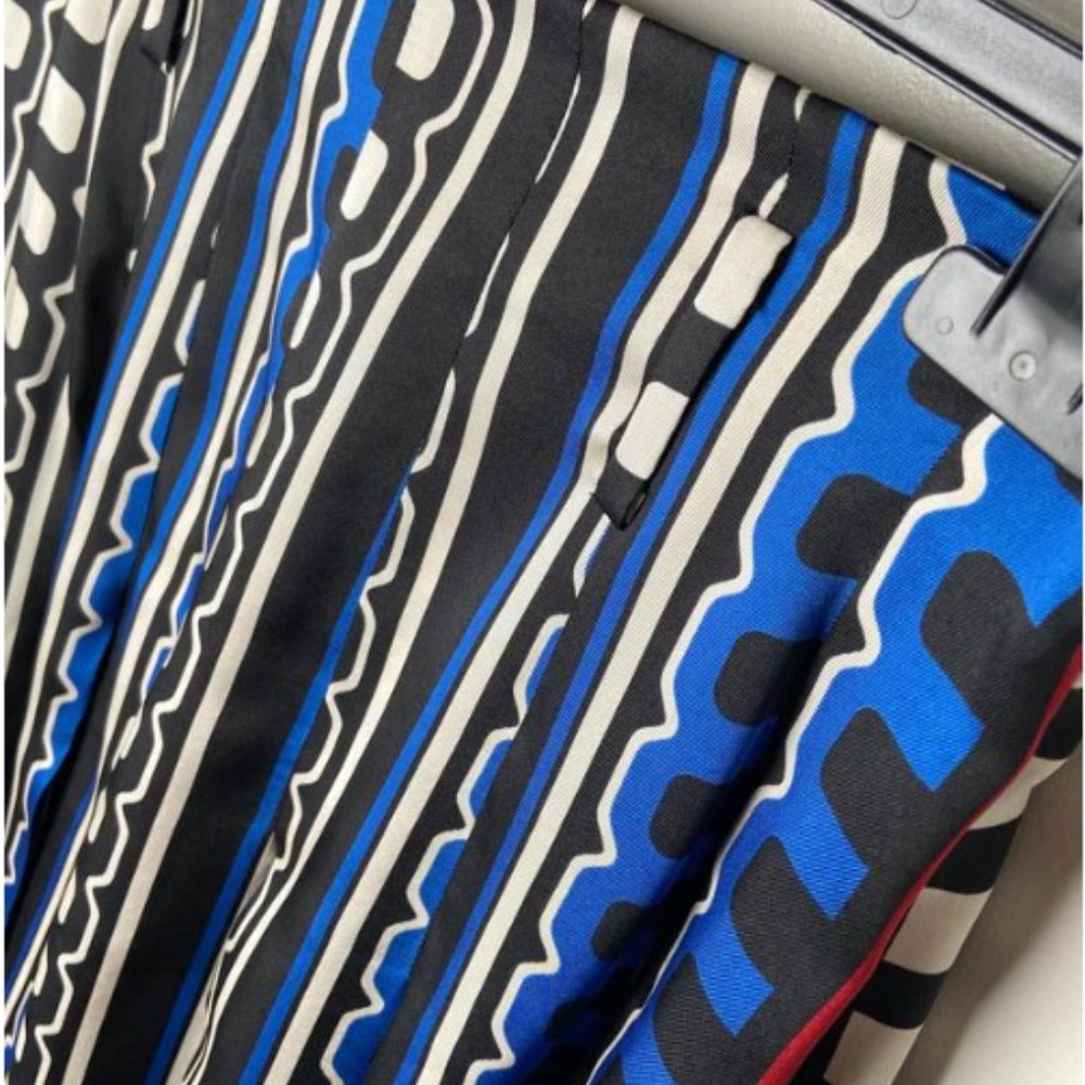 Max Mara - MARELLA ABSTRACT PATTERN WIDE LEG CROPPED Gorgeous PANTS-Size 8-BNWT - Picture 11 of 17